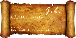 Göltl Lolita névjegykártya